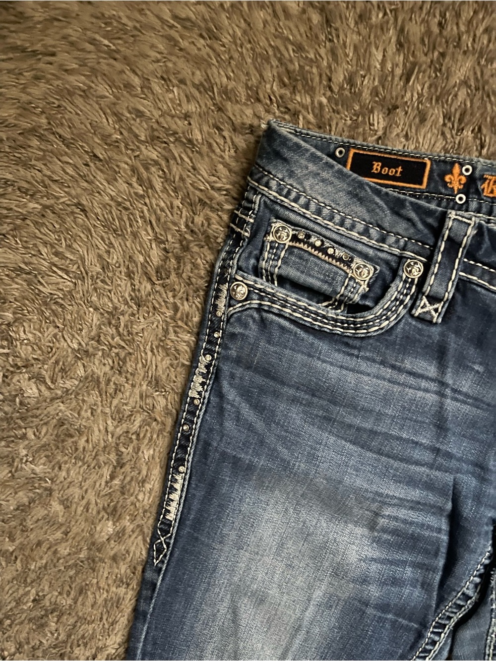 Rock Revival Womens Blue Bootcut Jeans - Picture 4 of 9
